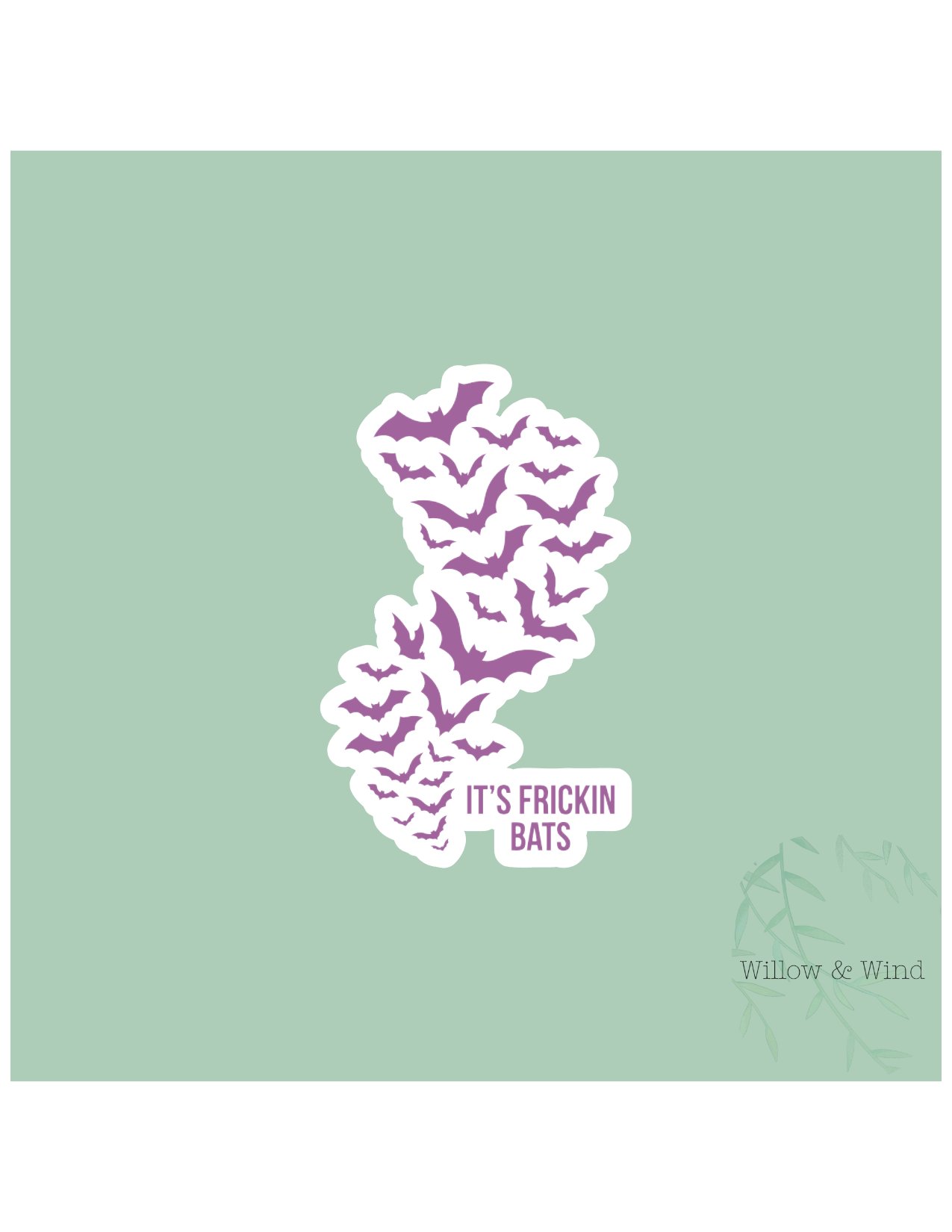 It's Frickin' Bats Gothic Sticker