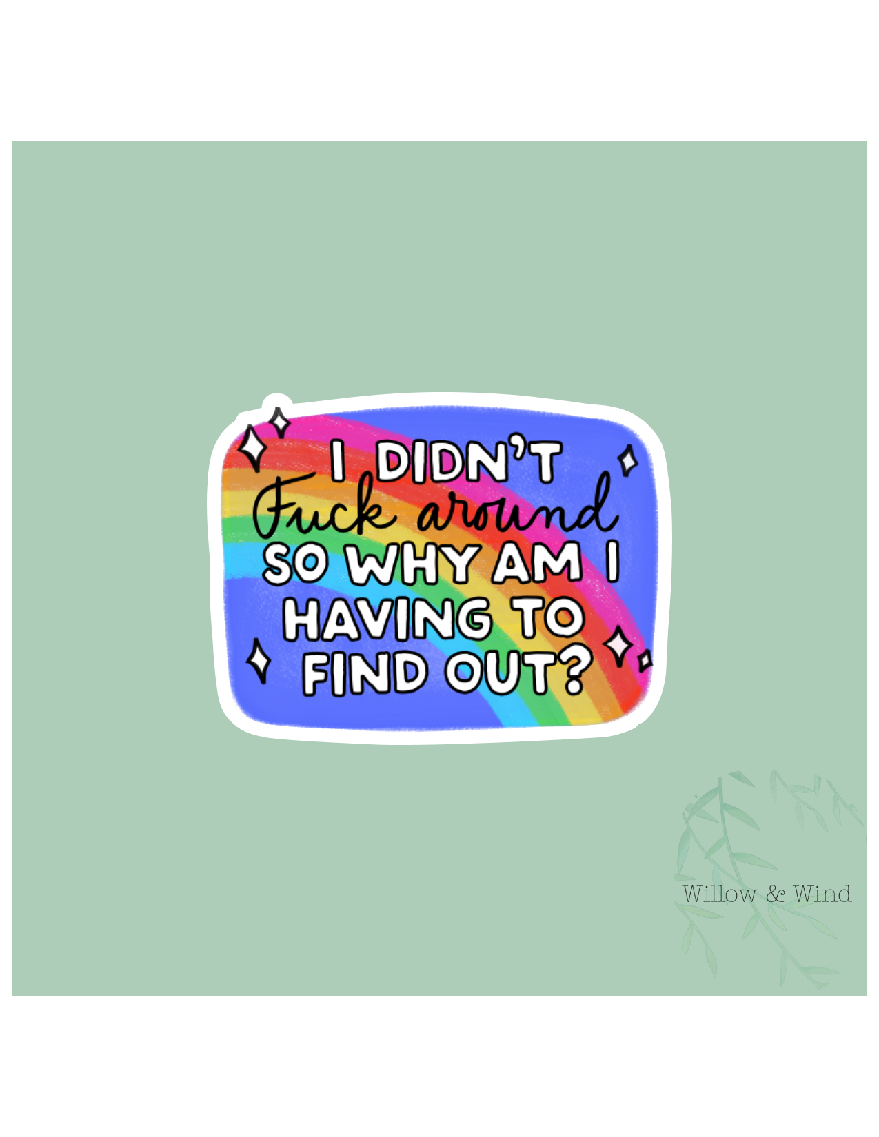 I Didn't Fuck Around Sticker