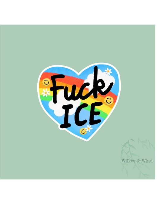 Fuck Ice Heart Activism Sticker