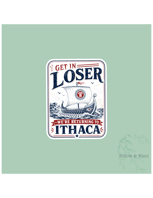 Get In Loser Greek Mythology Sticker