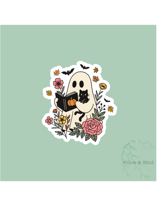 Ghostie Cat - Cozy Autumn Sticker