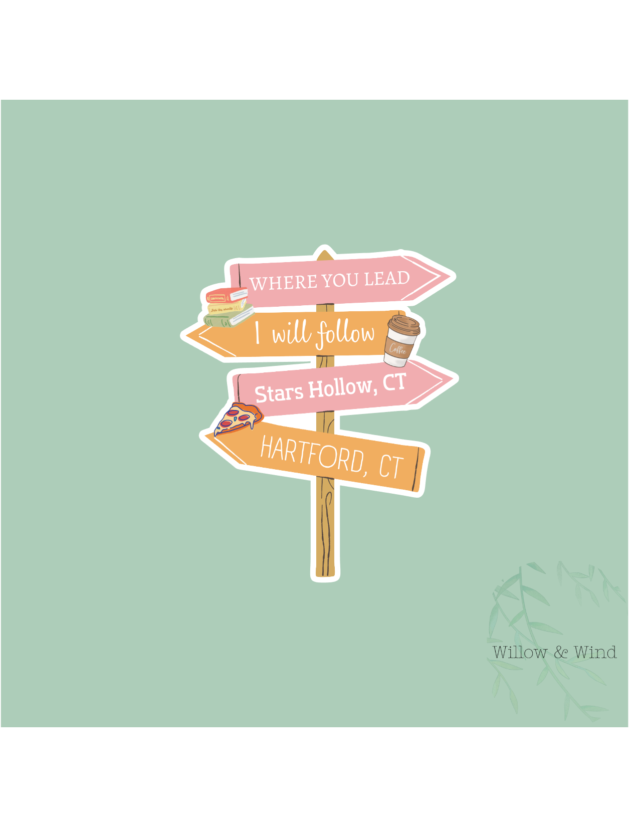Stars Hollow Street sign - Gilmore Girls Sticker