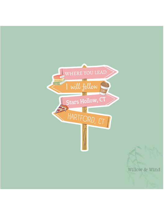 Stars Hollow Street sign - Gilmore Girls Sticker