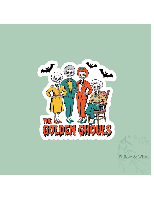 Golden Ghouls Gothic Sticker