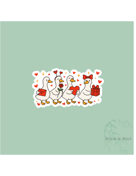 Valentines Goose - Valentines Sticker