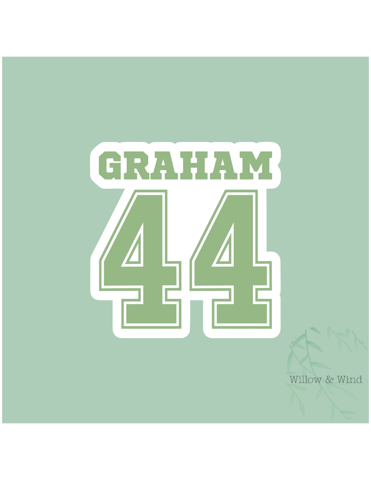 Graham Number 44 - Off Campus Sticker