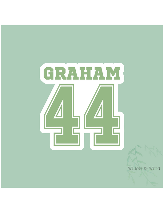 Graham Number 44 - Off Campus Sticker