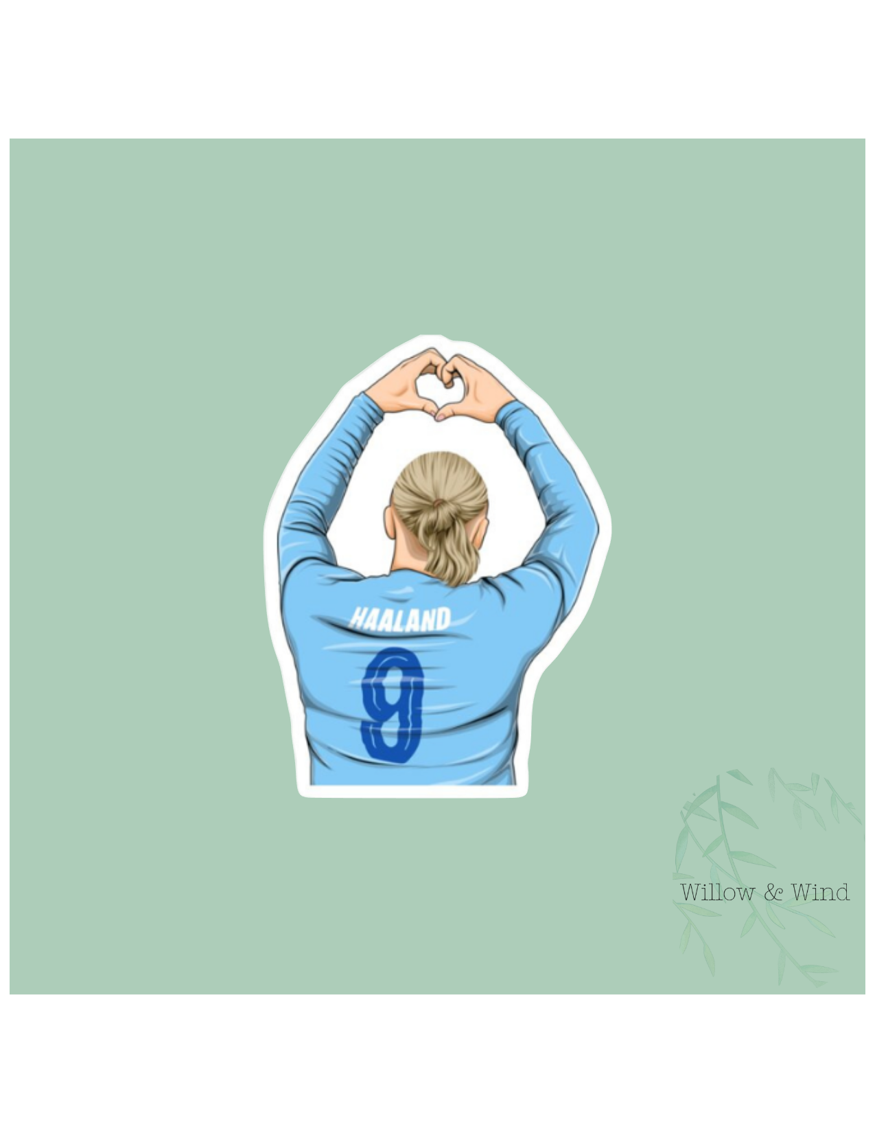 Haaland Heart Sticker