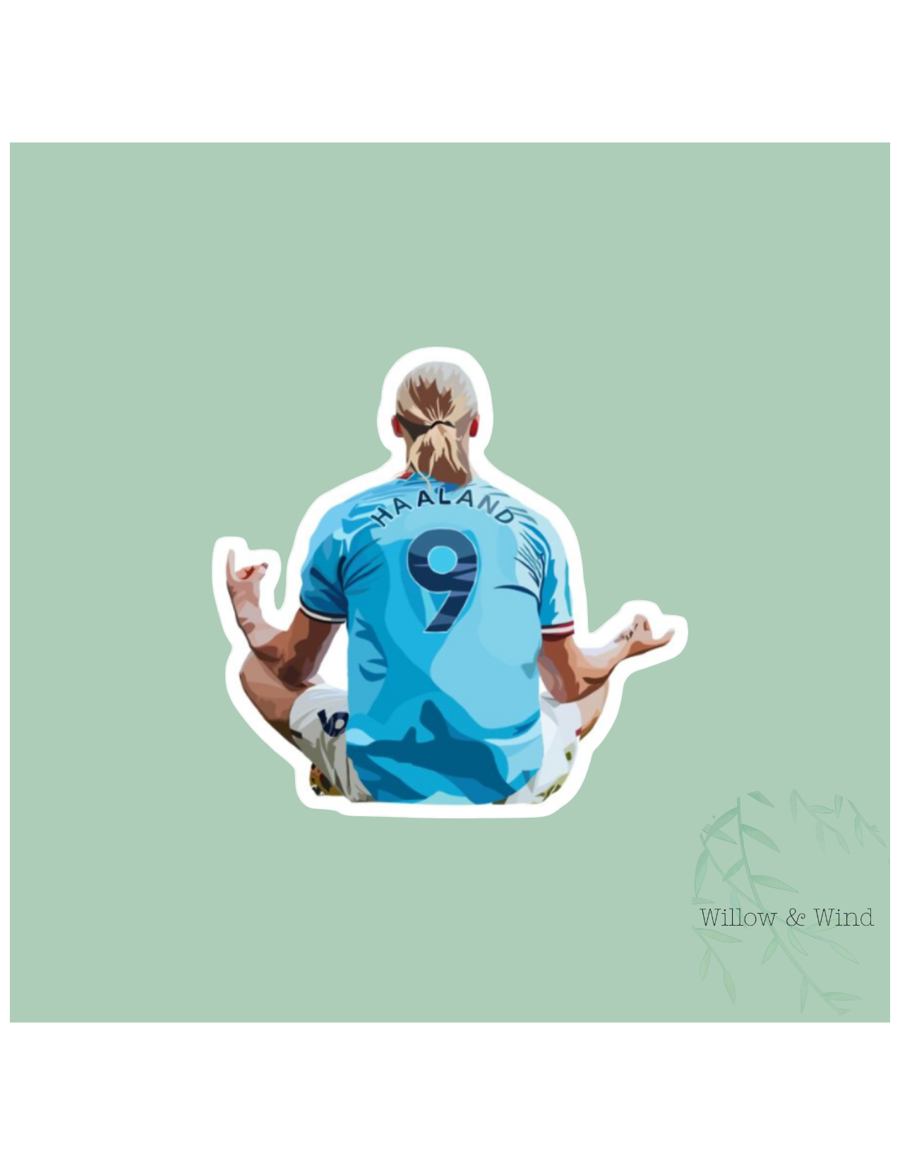 Haaland Sitting Sticker