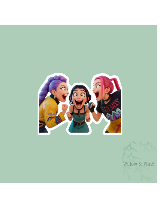 Happy Girls K-Pop Demon Hunters Sticker