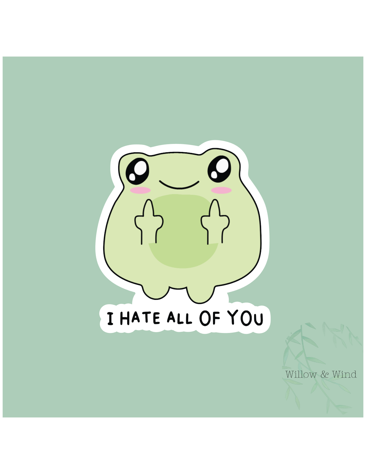 Hate Frog Sticker