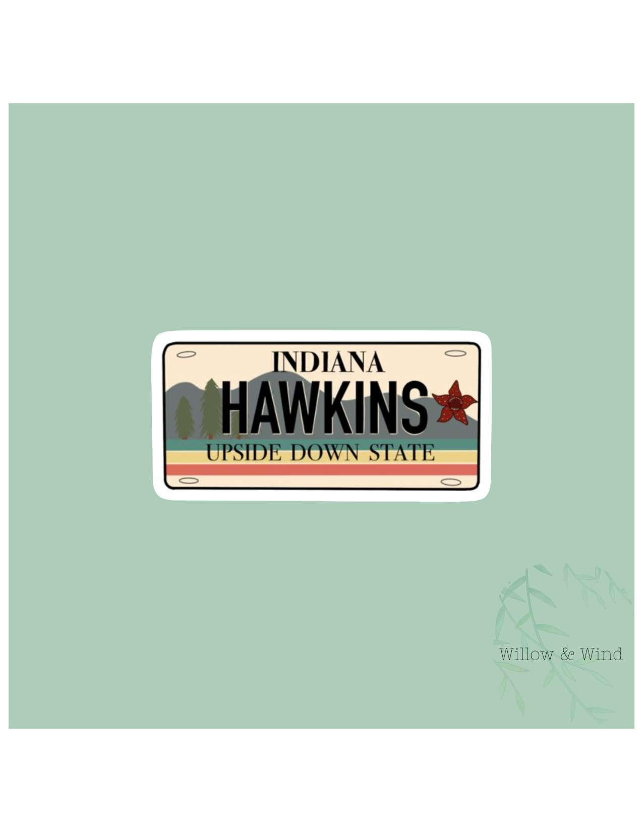 Hawkin's Plate - Stranger Things Sticker