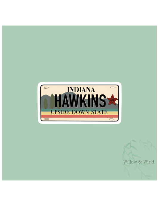 Hawkin's Plate - Stranger Things Sticker