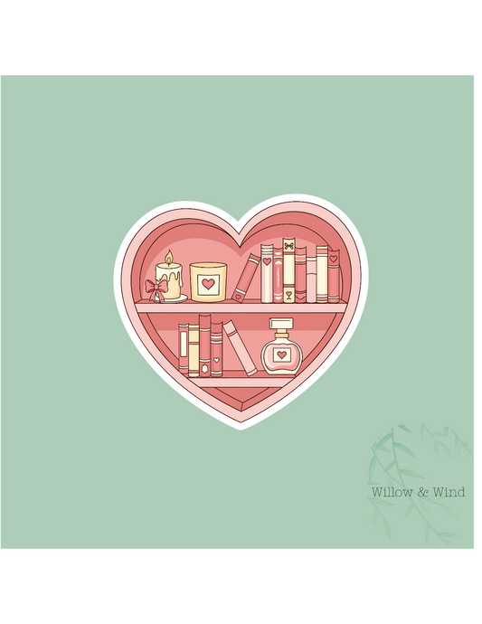 Heart Shelf - Valentines Sticker