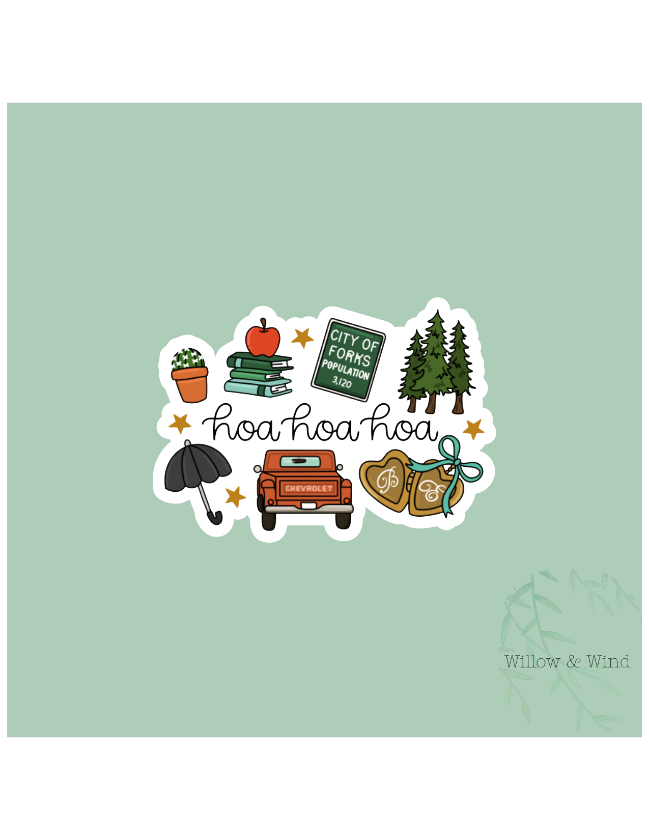 Hoa Hoa Hoa Twilight Sticker