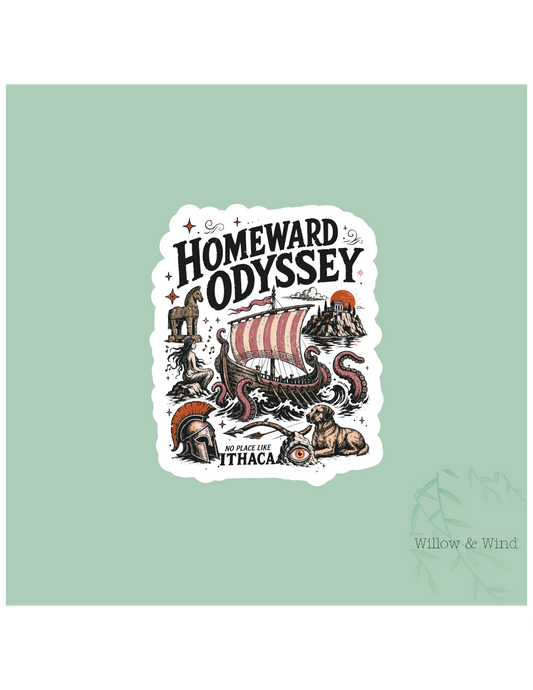 Homeward Odyssey Greek Mythology Sticker