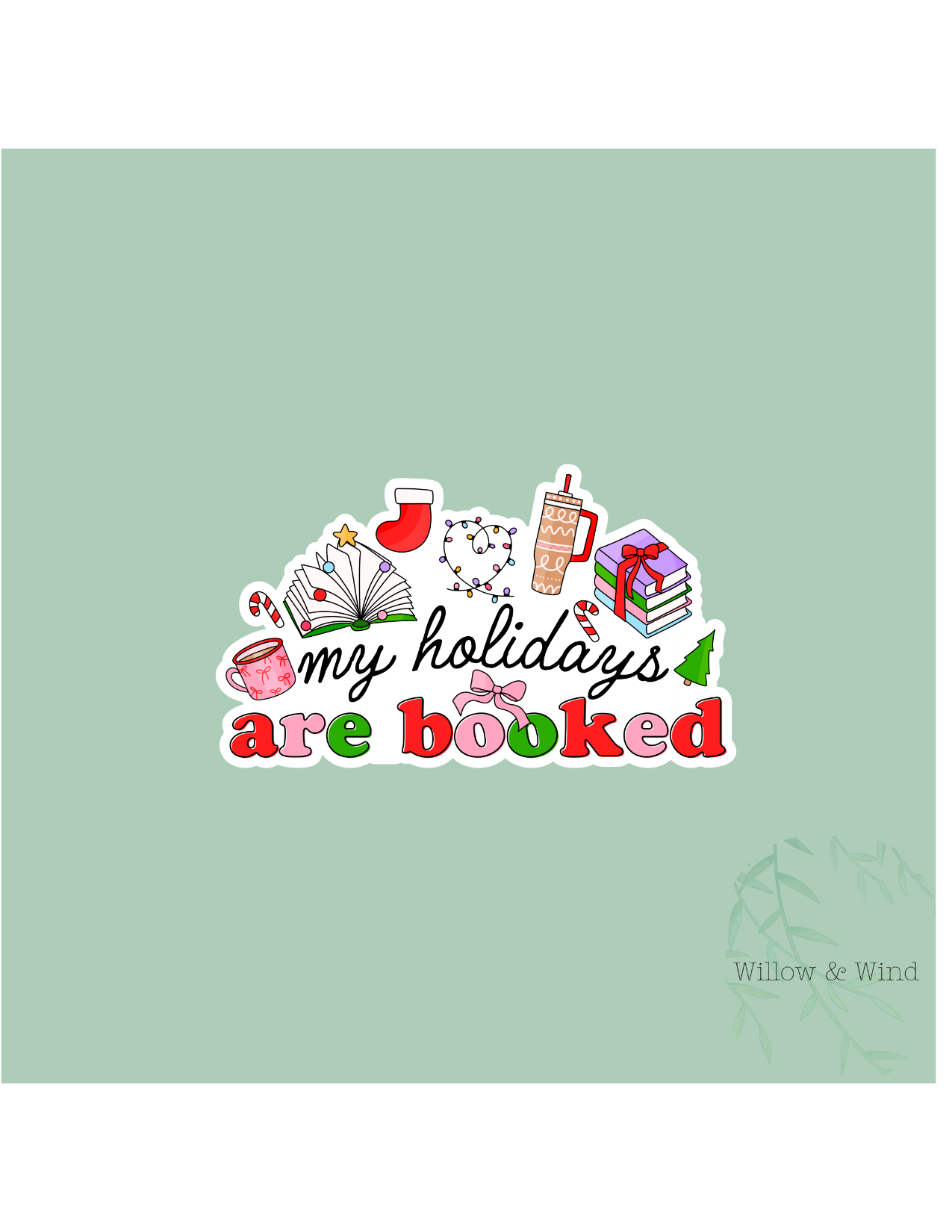 My Holidays are booked Christmas Sticker