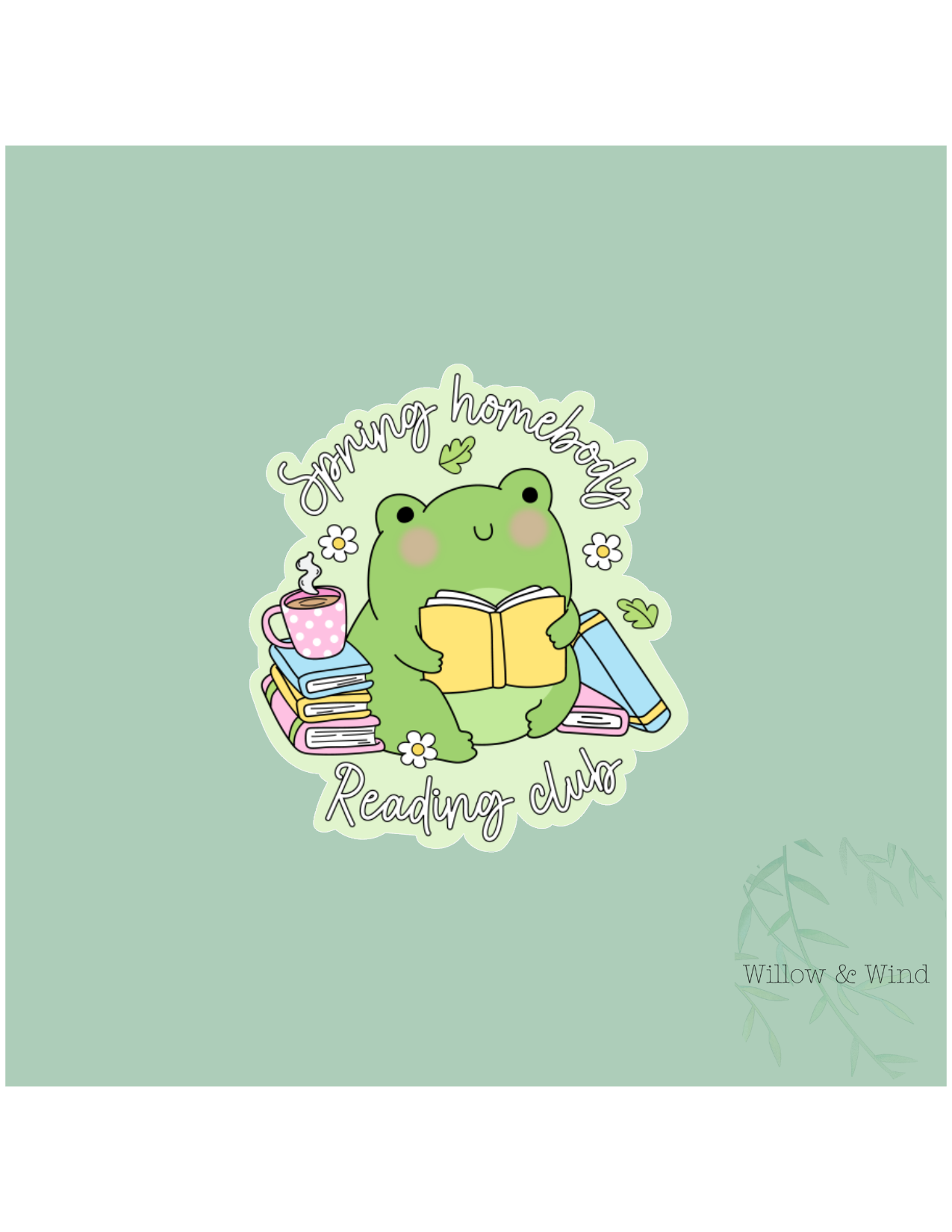 Spring Homebody - Bookish Sticker