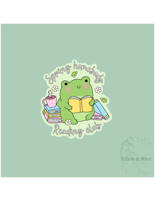 Spring Homebody - Bookish Sticker