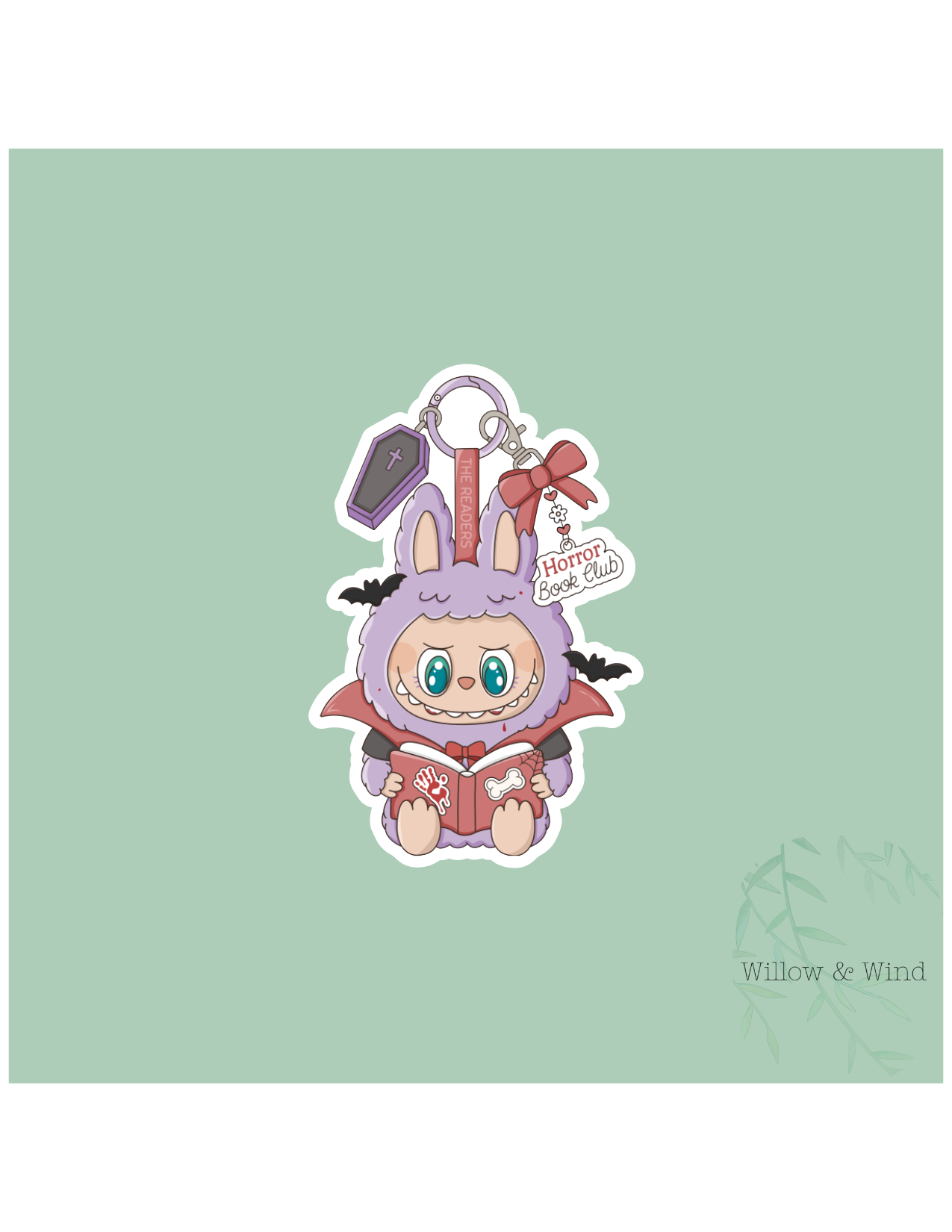 Horror Book Club Monster - Bookish Sticker