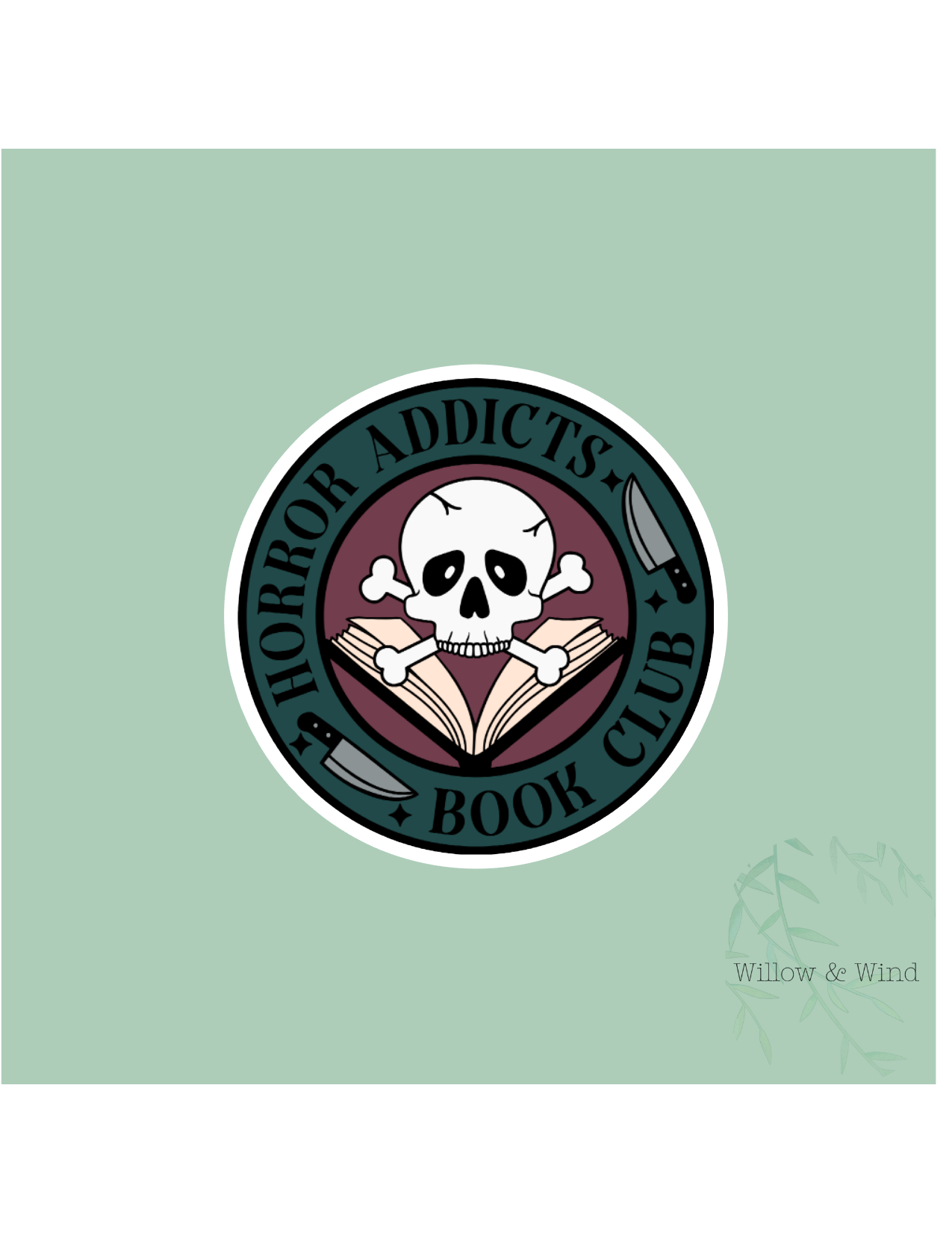 Horror Addicts Book Club - Bookish Sticker