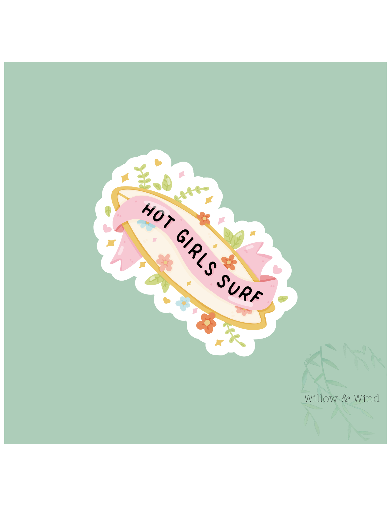 Hot Girls Surf Sticker
