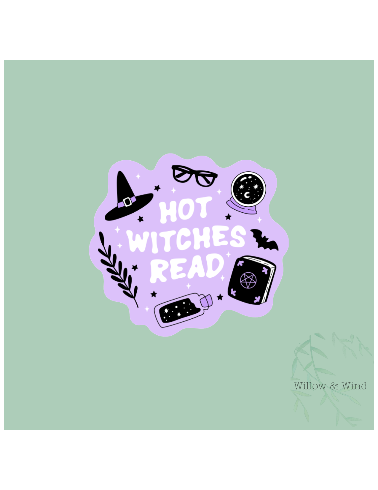 Hot Witches Read - Bookish Sticker