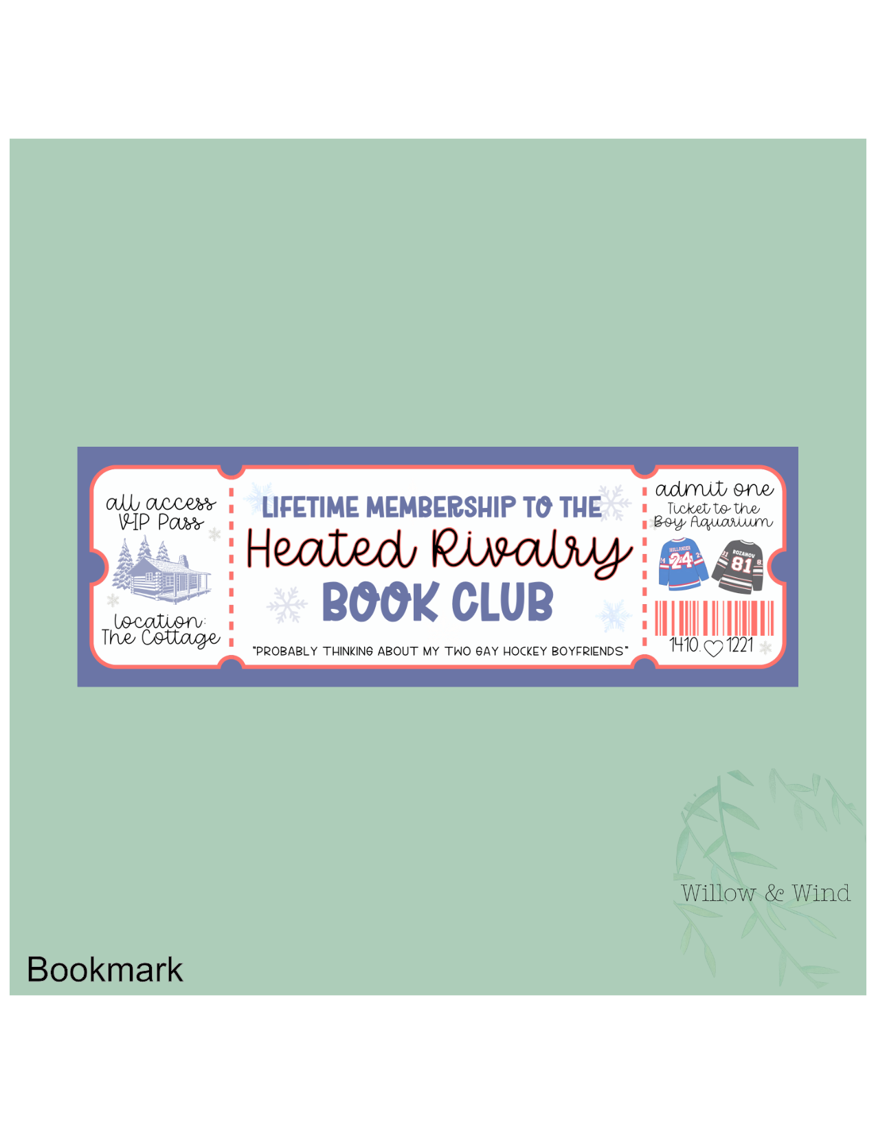 Heated Rivalry Book Club Heated Rivalry Bookmark