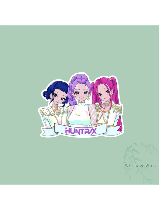 Huntrix In White K-Pop Demon Hunters Sticker