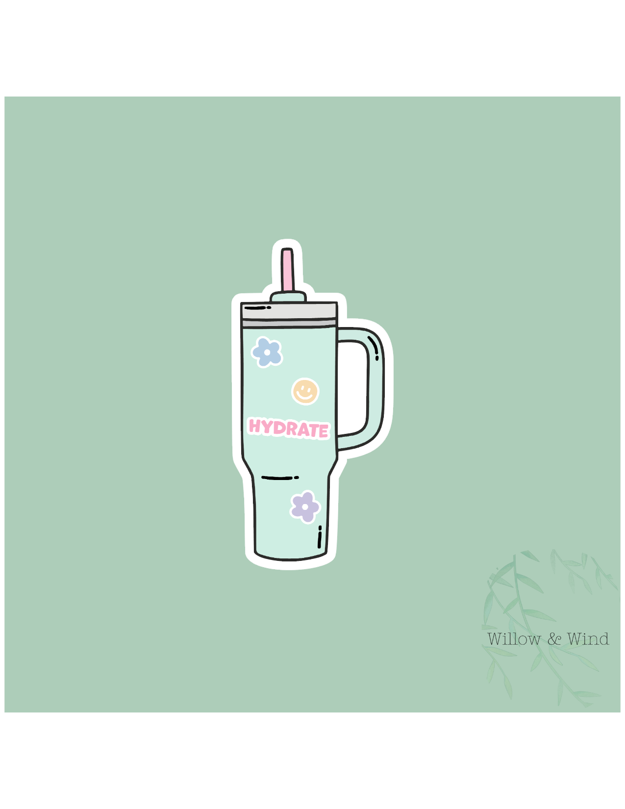 Hydrate Tumbler Sticker