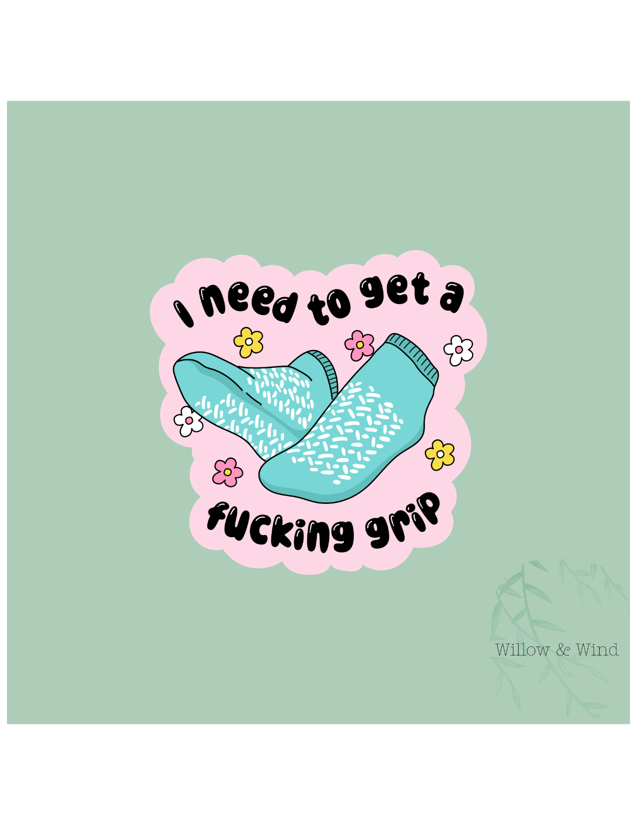 Get A Grip - Mental Health Sticker