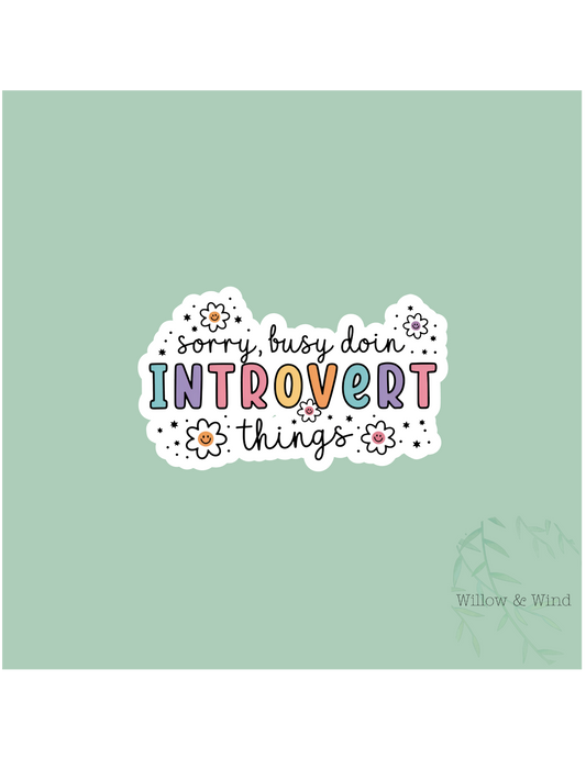 Introvert Things Sticker