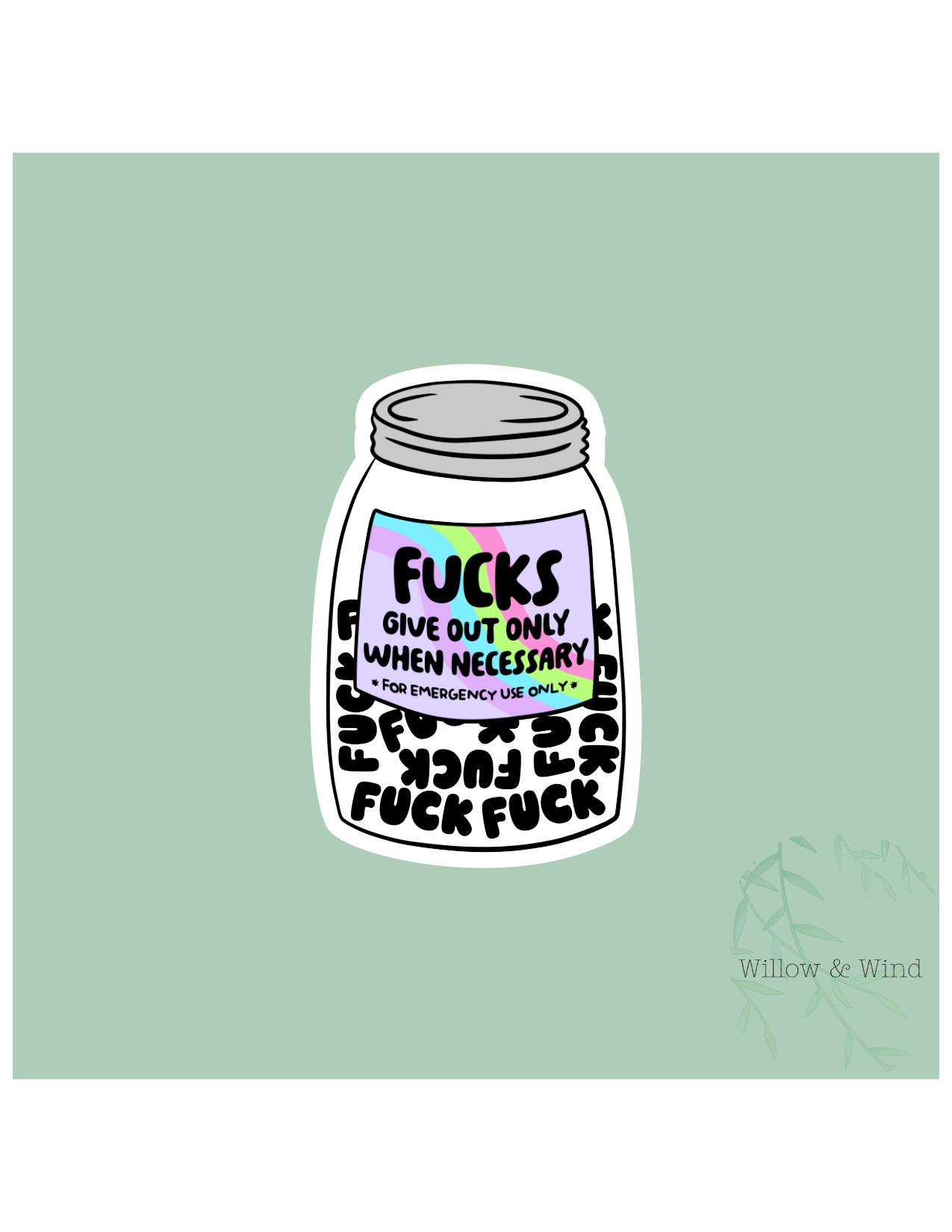 Jar of Fucks Sticker