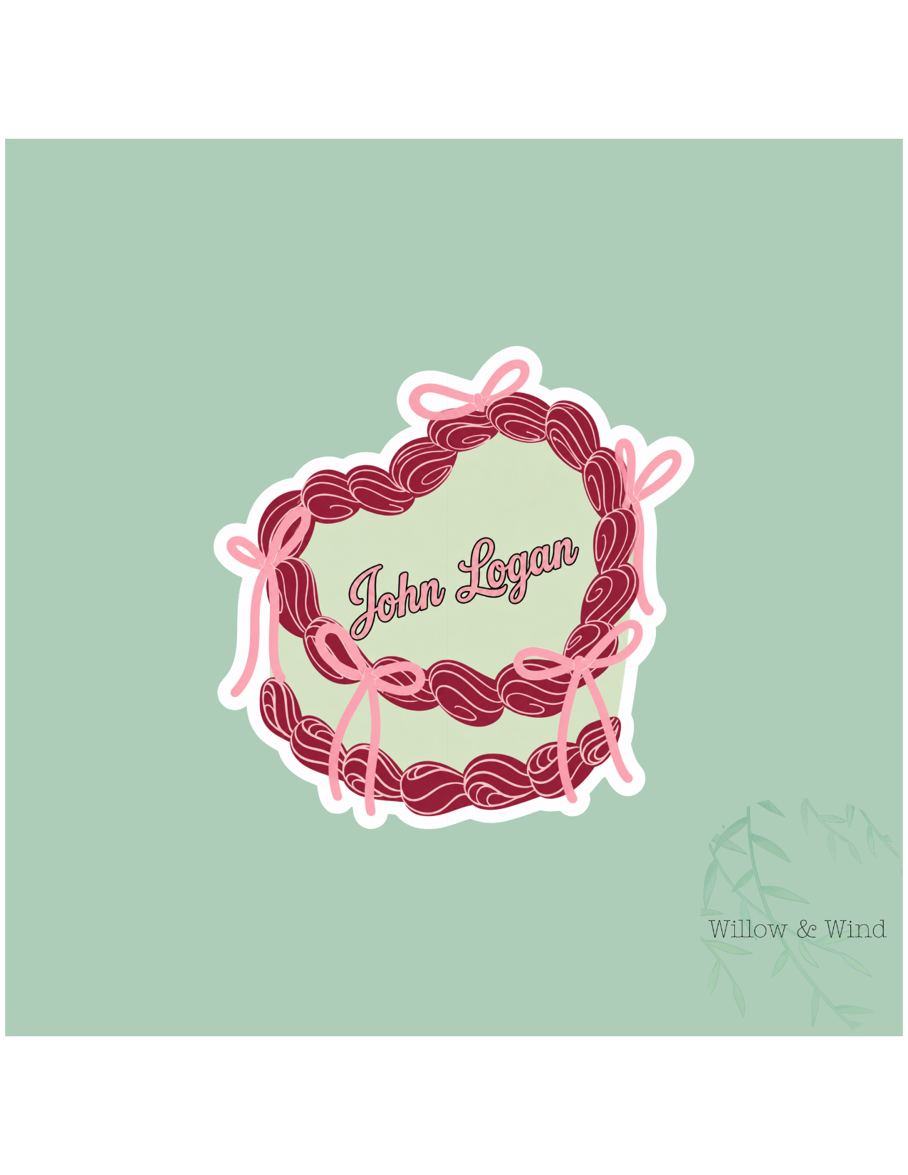 John Logan Cake - Off Campus Sticker