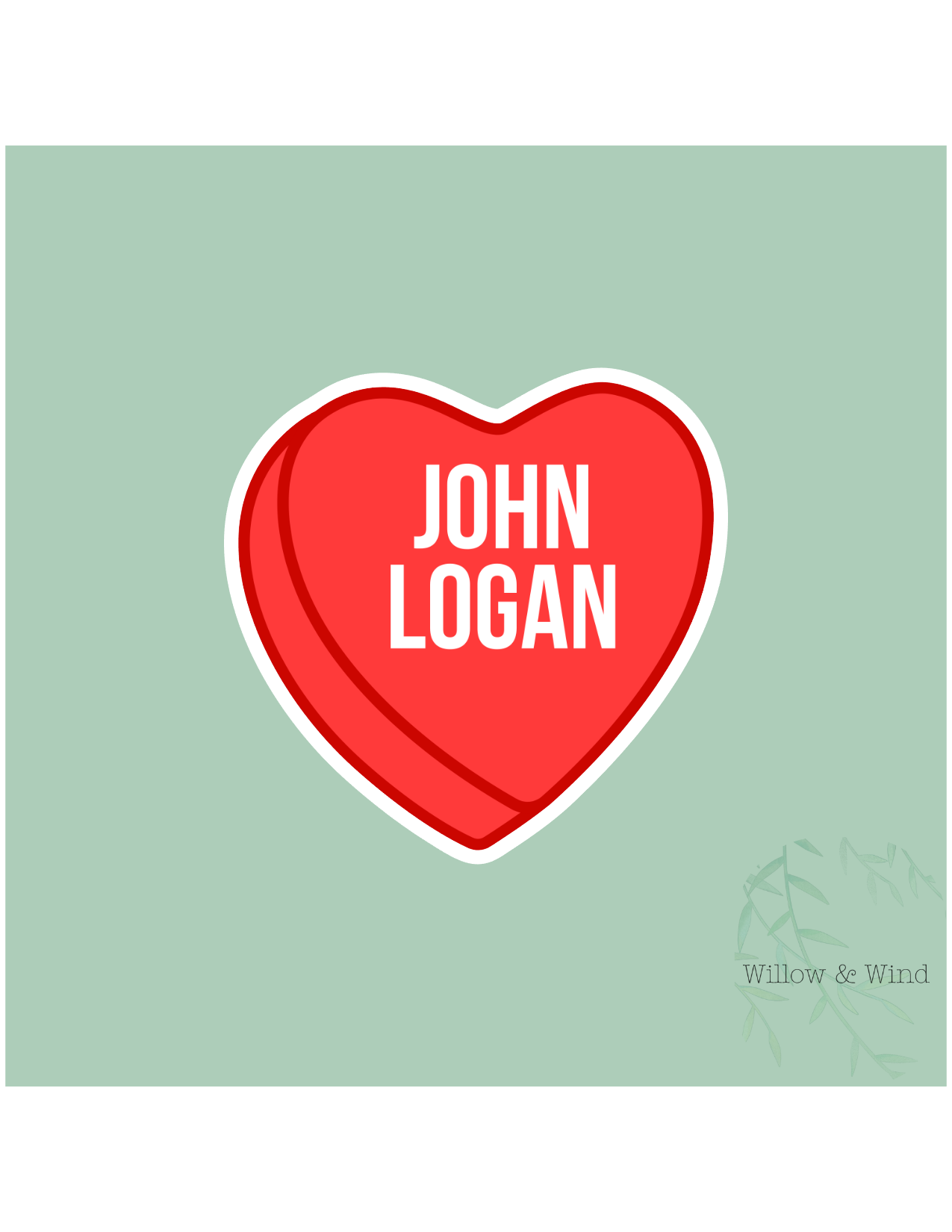 John Logan Heart - Off Campus Sticker