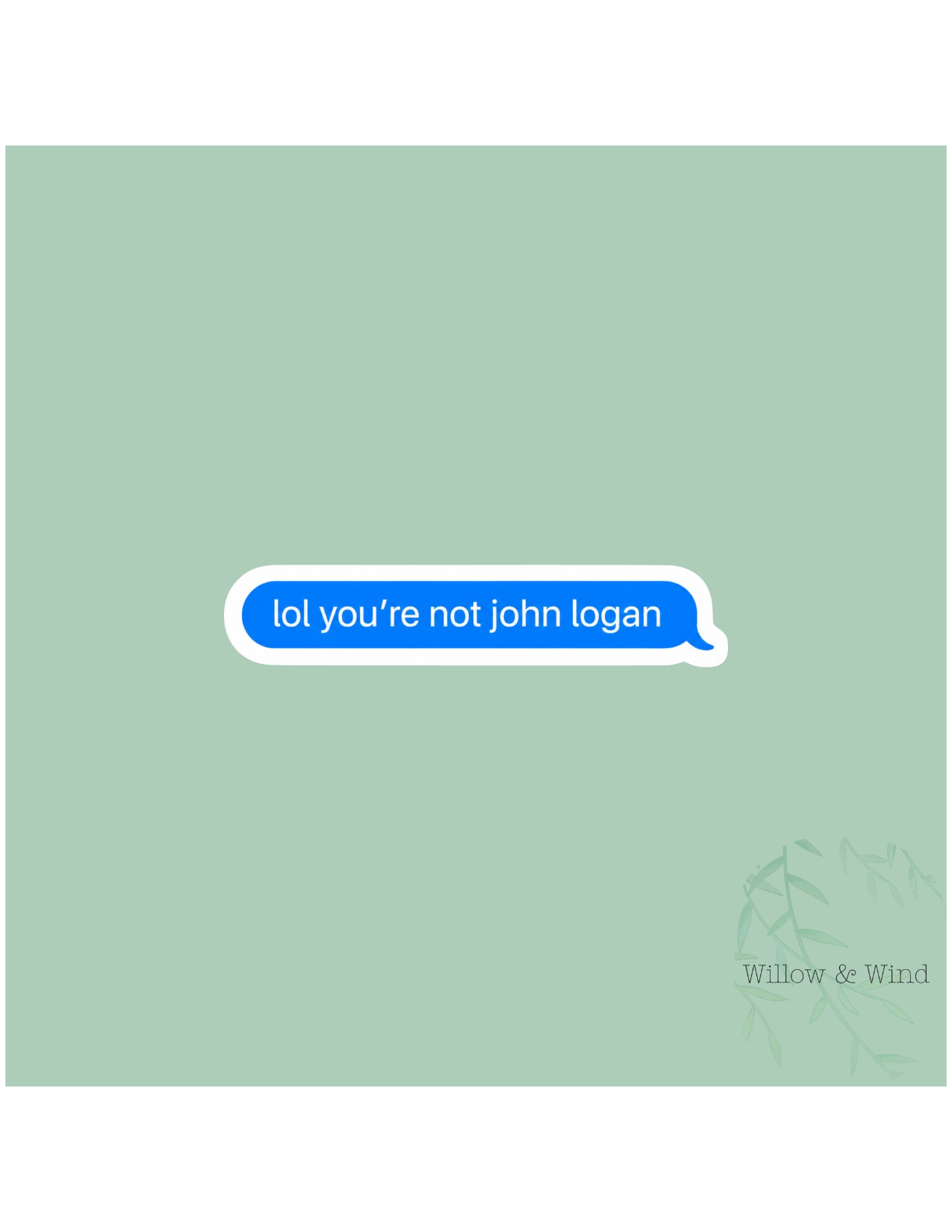 John Logan Text - Off Campus Sticker