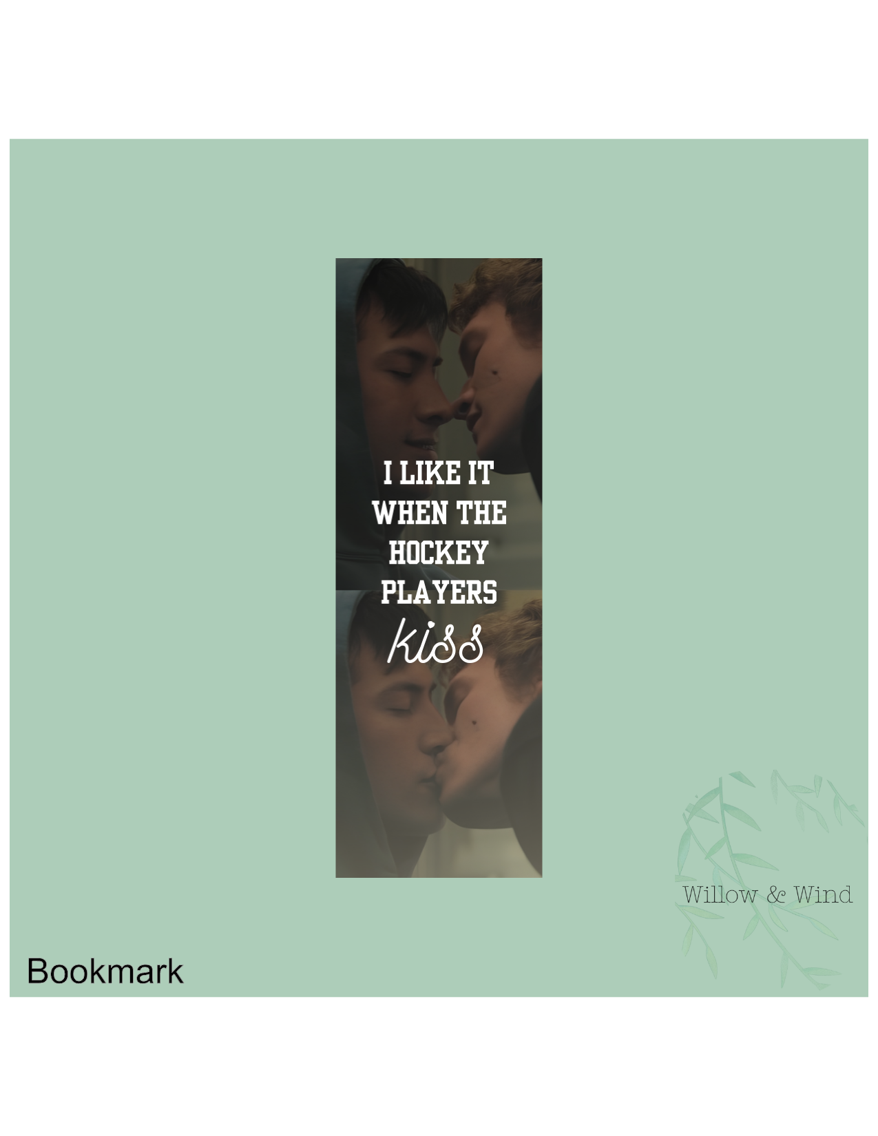 When Hockey Players Kiss Heated Rivalry Bookmark