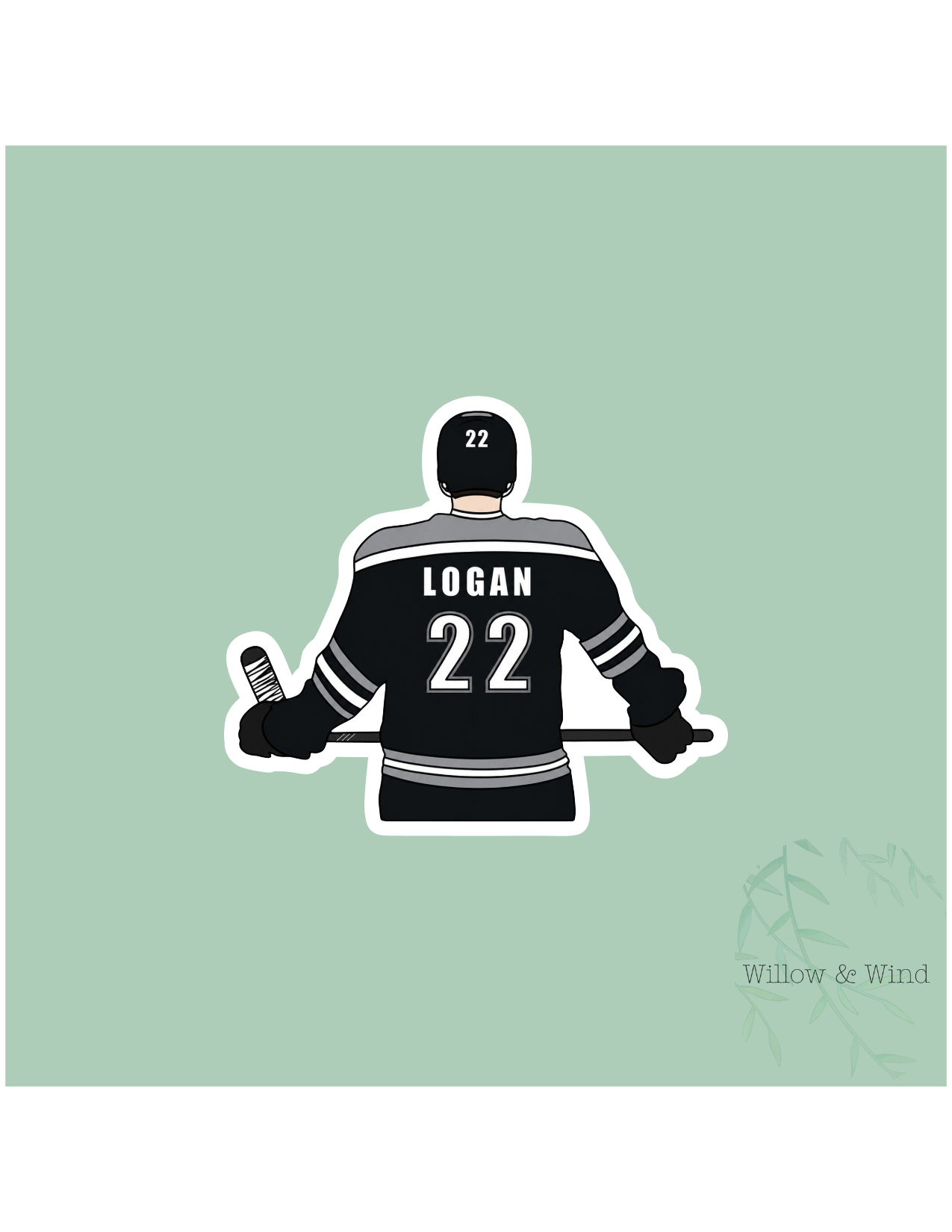 Logan Back - Off Campus Sticker