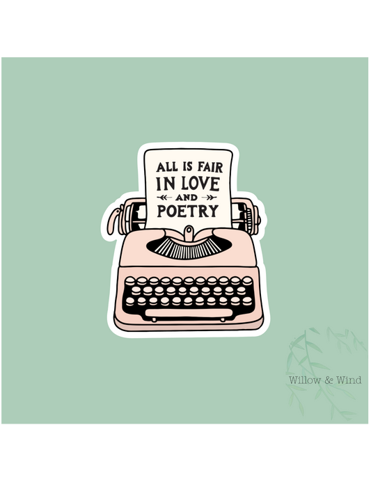 Love and Poetry Sticker