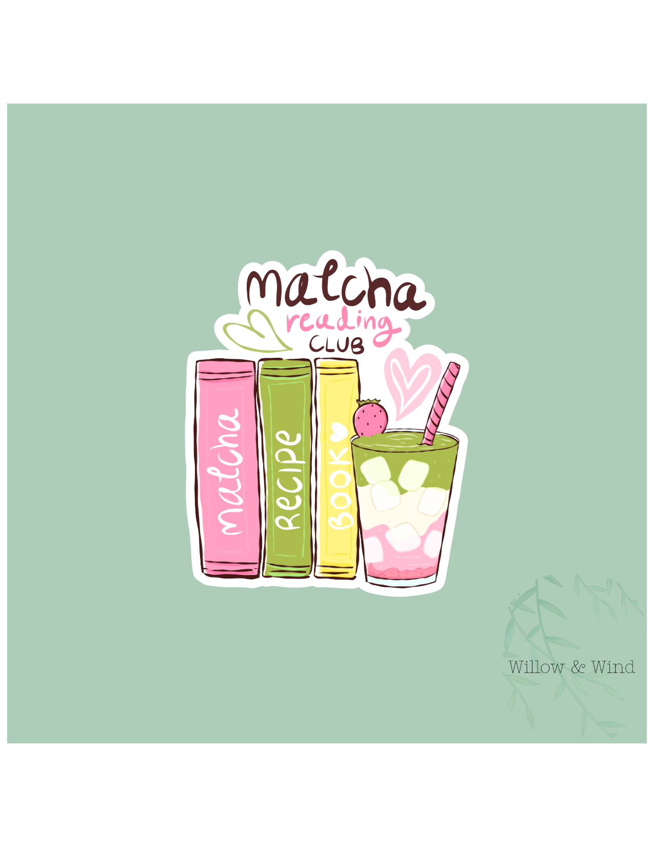 Matcha Reading Club - Bookish Sticker
