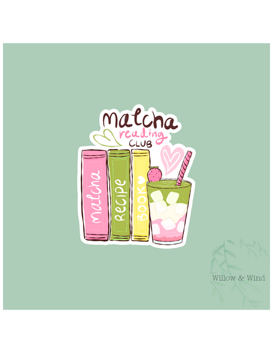 Matcha Reading Club - Bookish Sticker