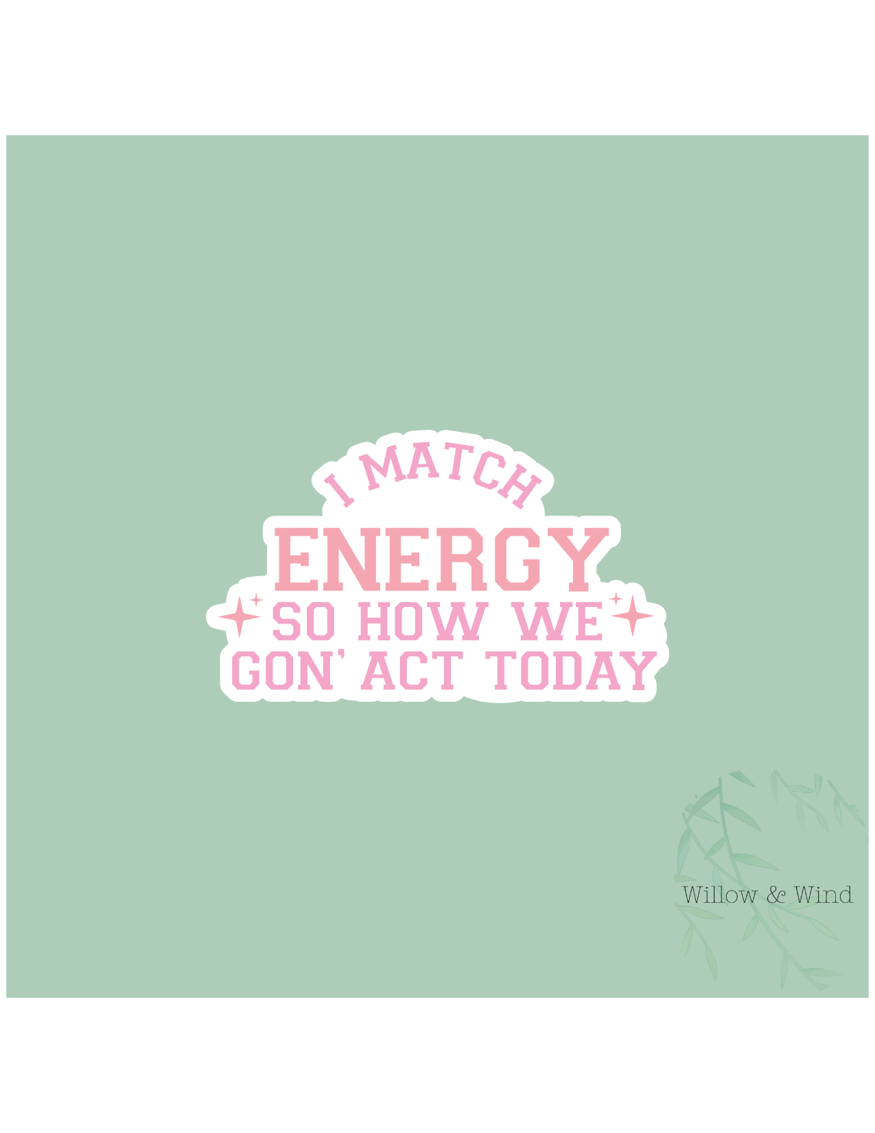 Match Energy Sticker