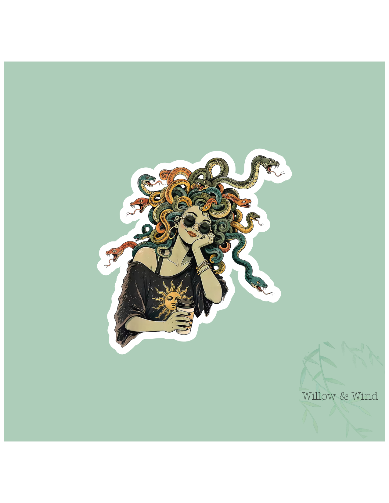 Modern Day Medusa Greek Mythology Sticker