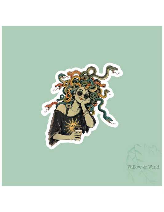 Modern Day Medusa Greek Mythology Sticker