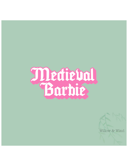 Medieval Barbie Sticker