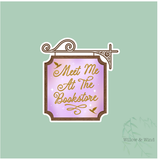 Meet Me At The Book Store - Bookish Sticker