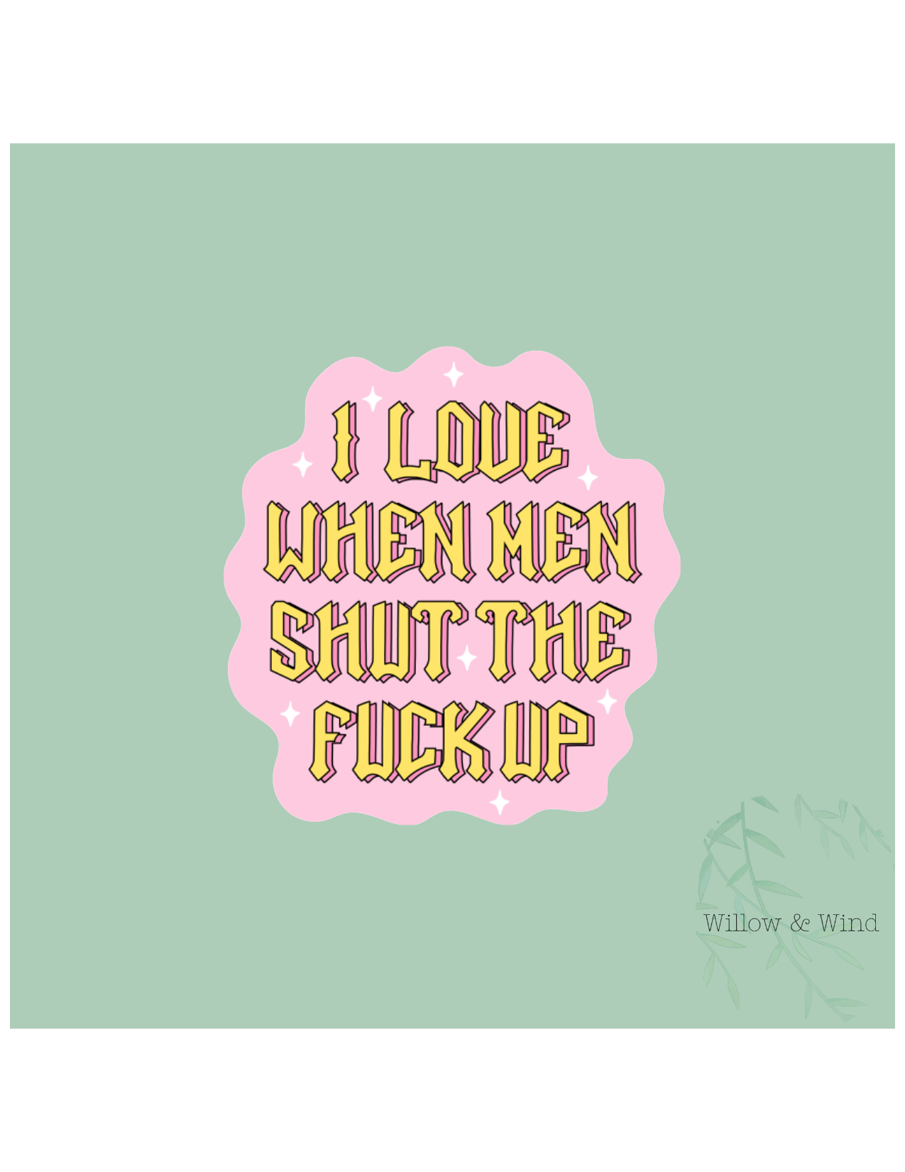 Men STFU Activism Sticker