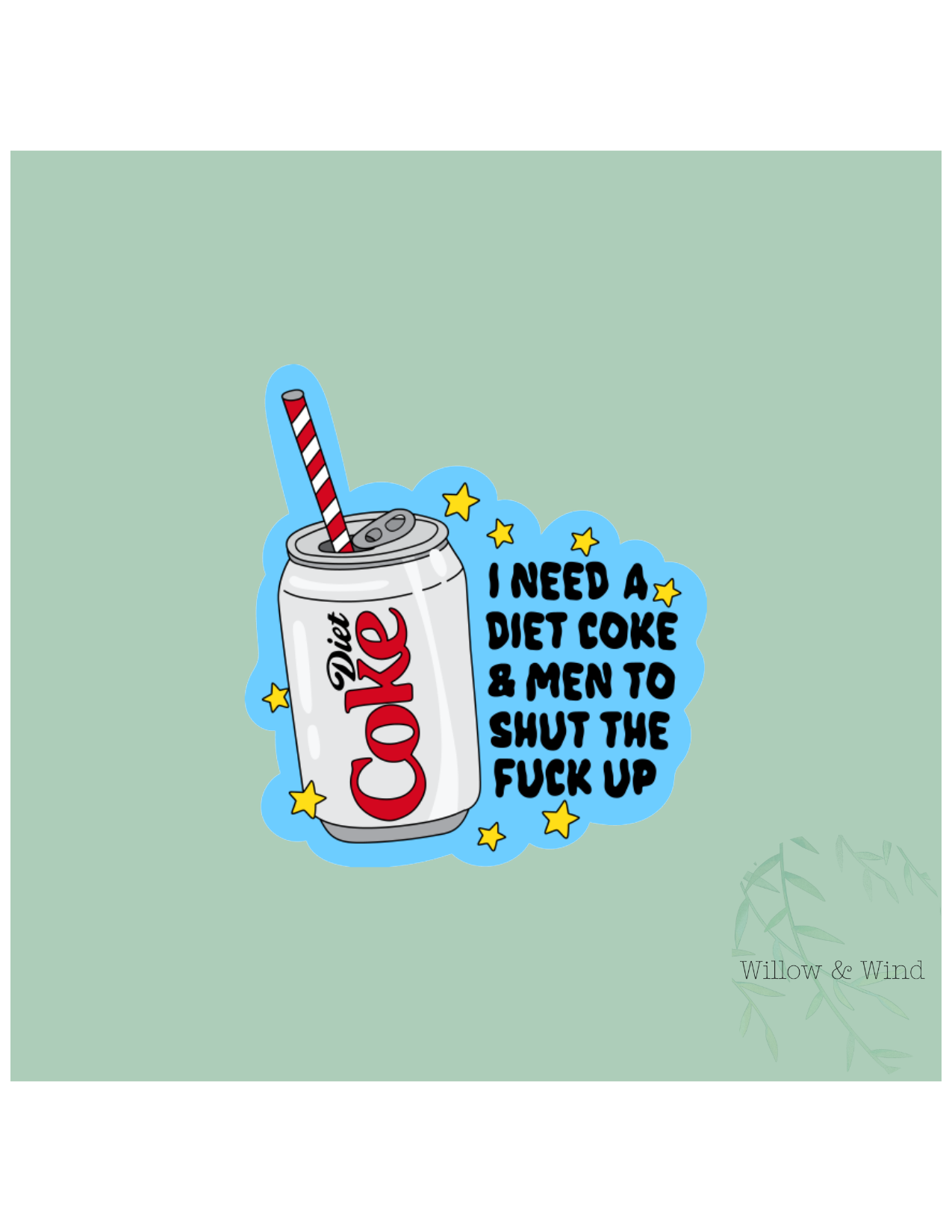 Diet Cola & STFU Activism Sticker
