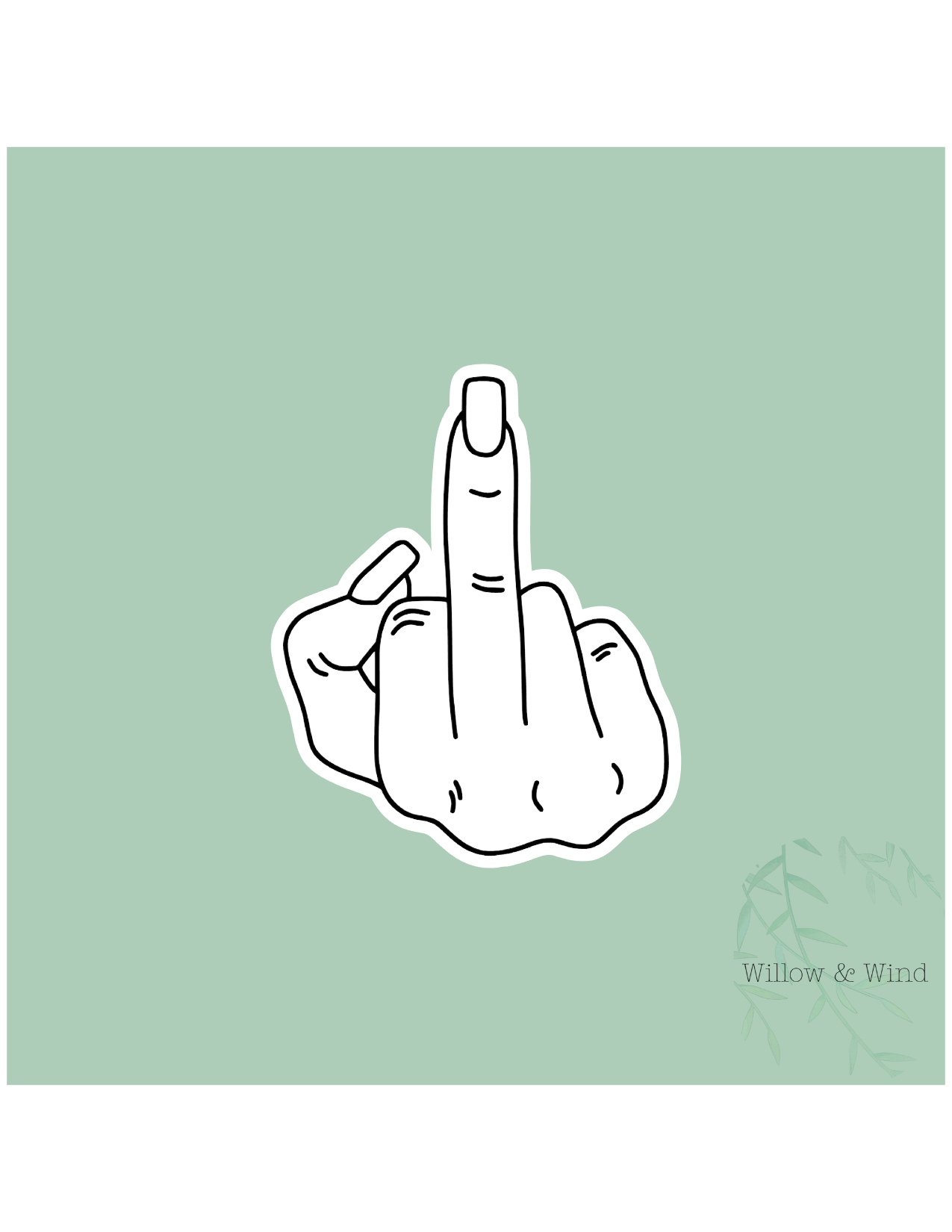 Middle Finger Sticker