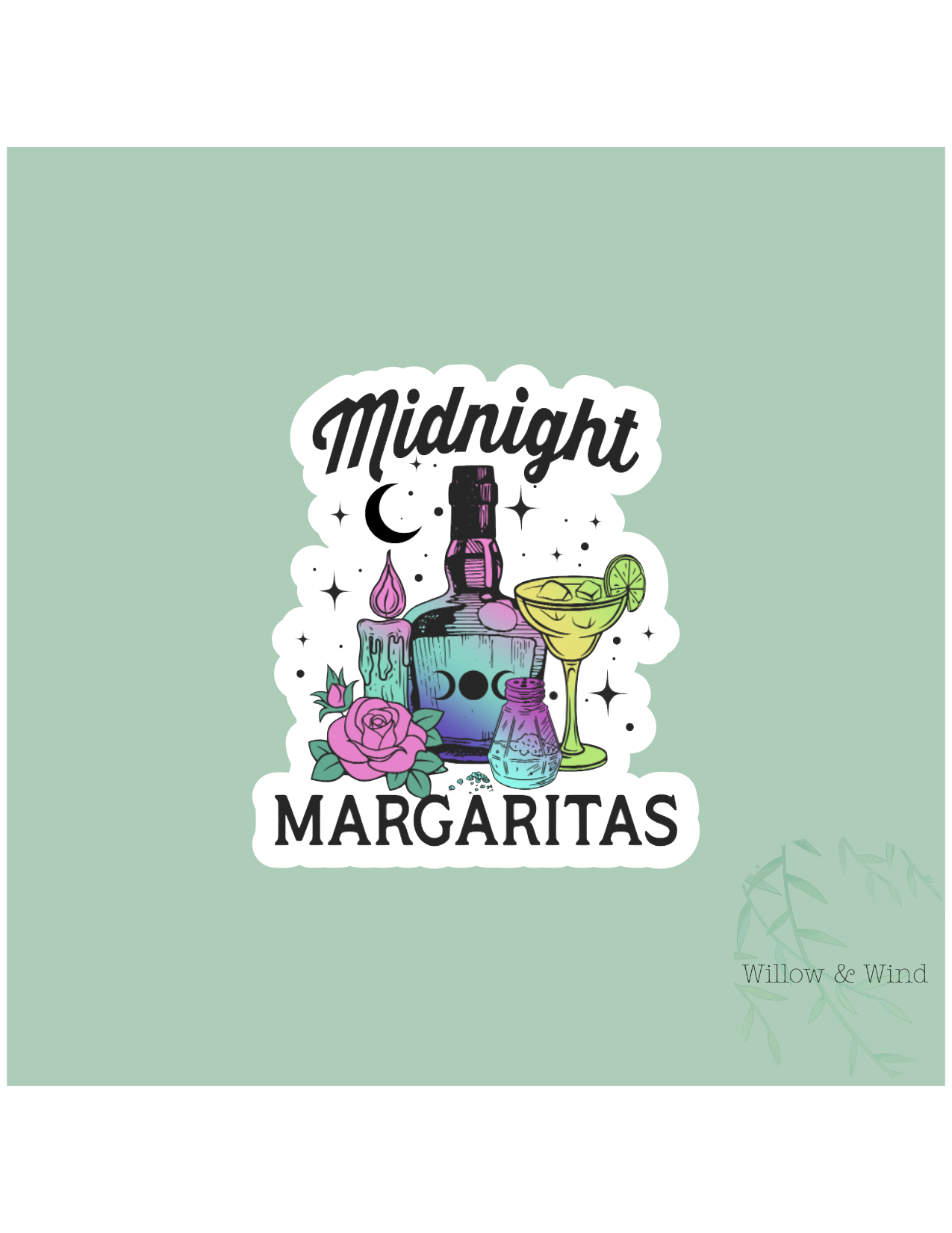 Midnight Margaritas Witchy Sticker